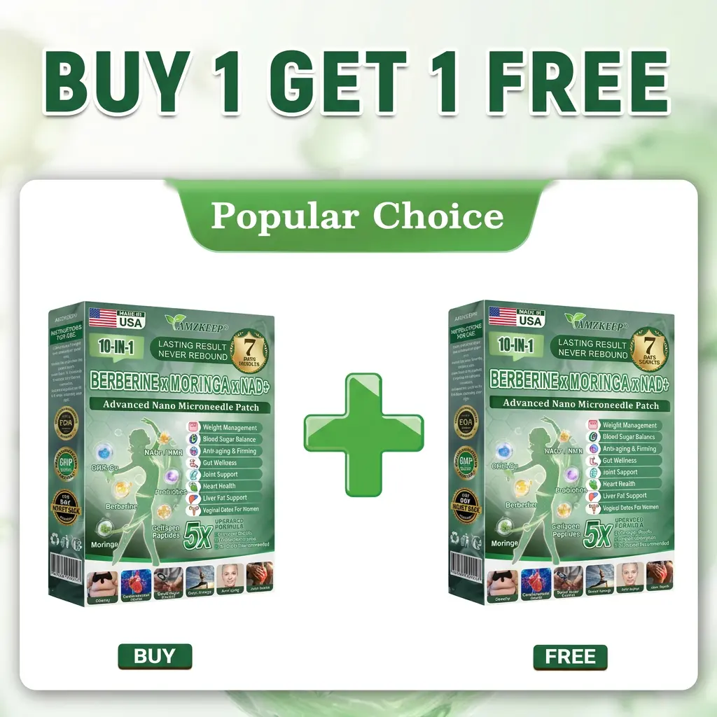 Official Store | AMZKEEP® Metabolic Nano Microneedle Patch 🇺🇸 | Once daily · Visible changes in 7 days | Berberine + Moringa Formula